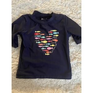 Kiko & Max girls sz. 4 navy rashguard. Great quality, cute design